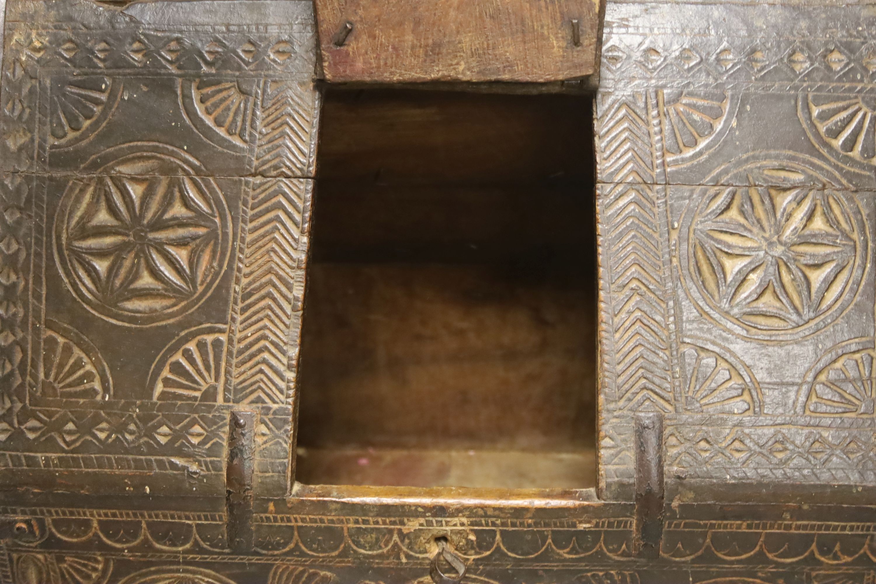 A 19th century Indian hardwood casket, length 44cm